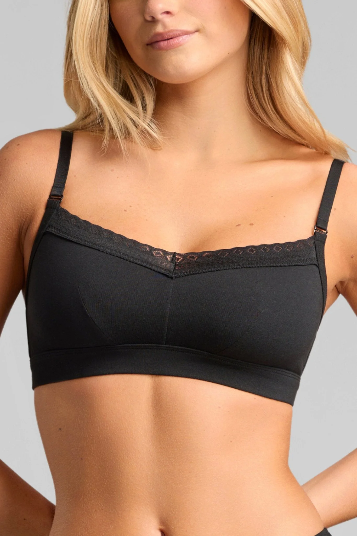 Organic Cotton Lace Balconette Bra - Image 12