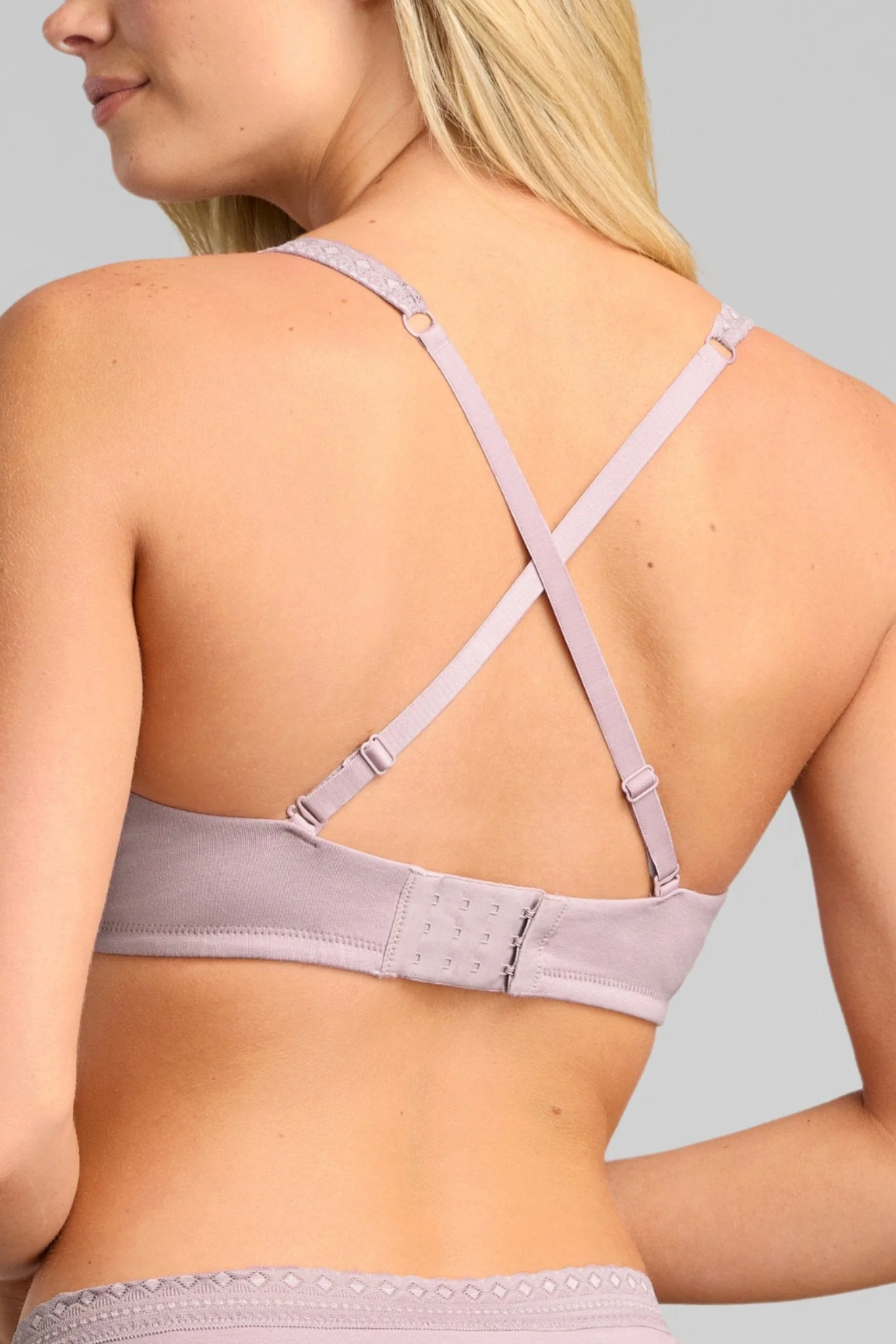 Organic Cotton Lace Plunge Bra - Image 10