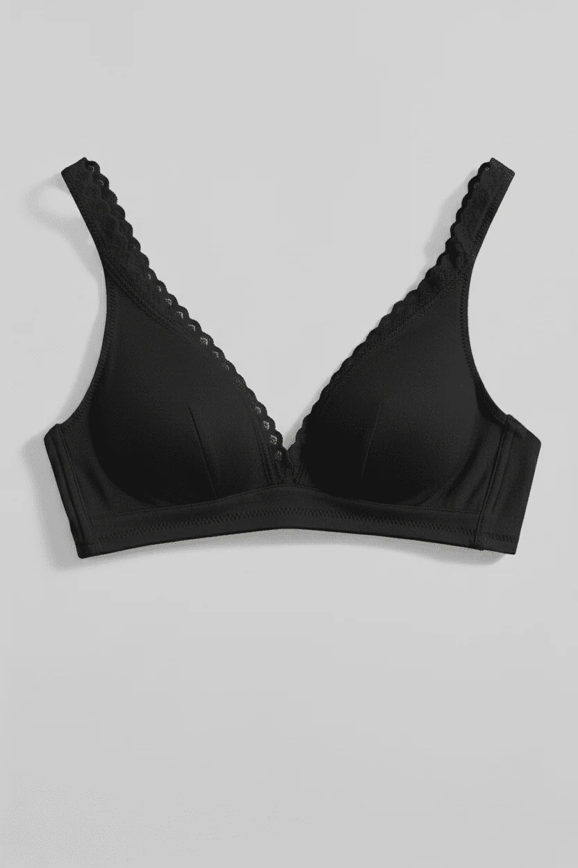 Organic Cotton Lace Plunge Bra - Image 19