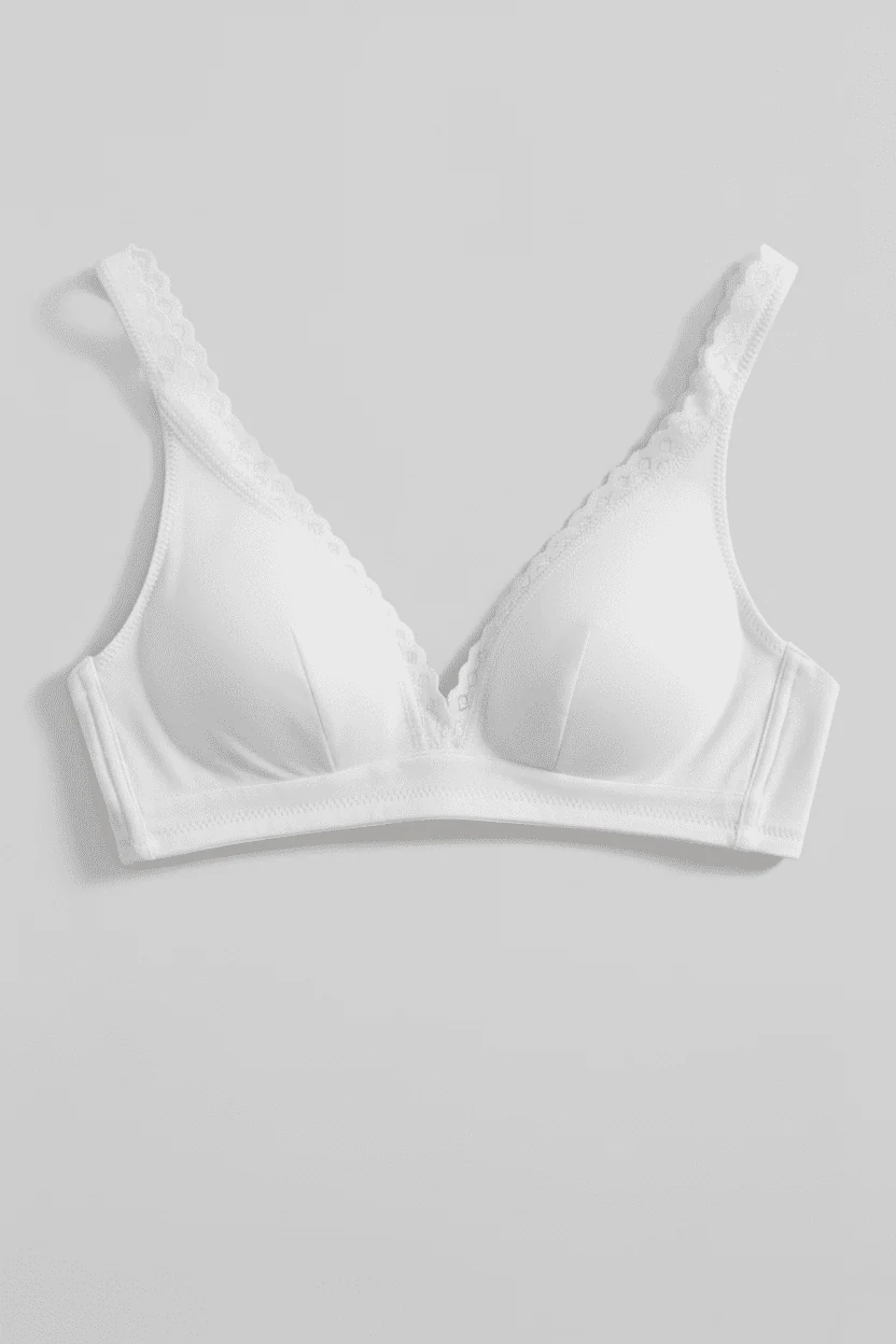Organic Cotton Lace Plunge Bra - Image 6