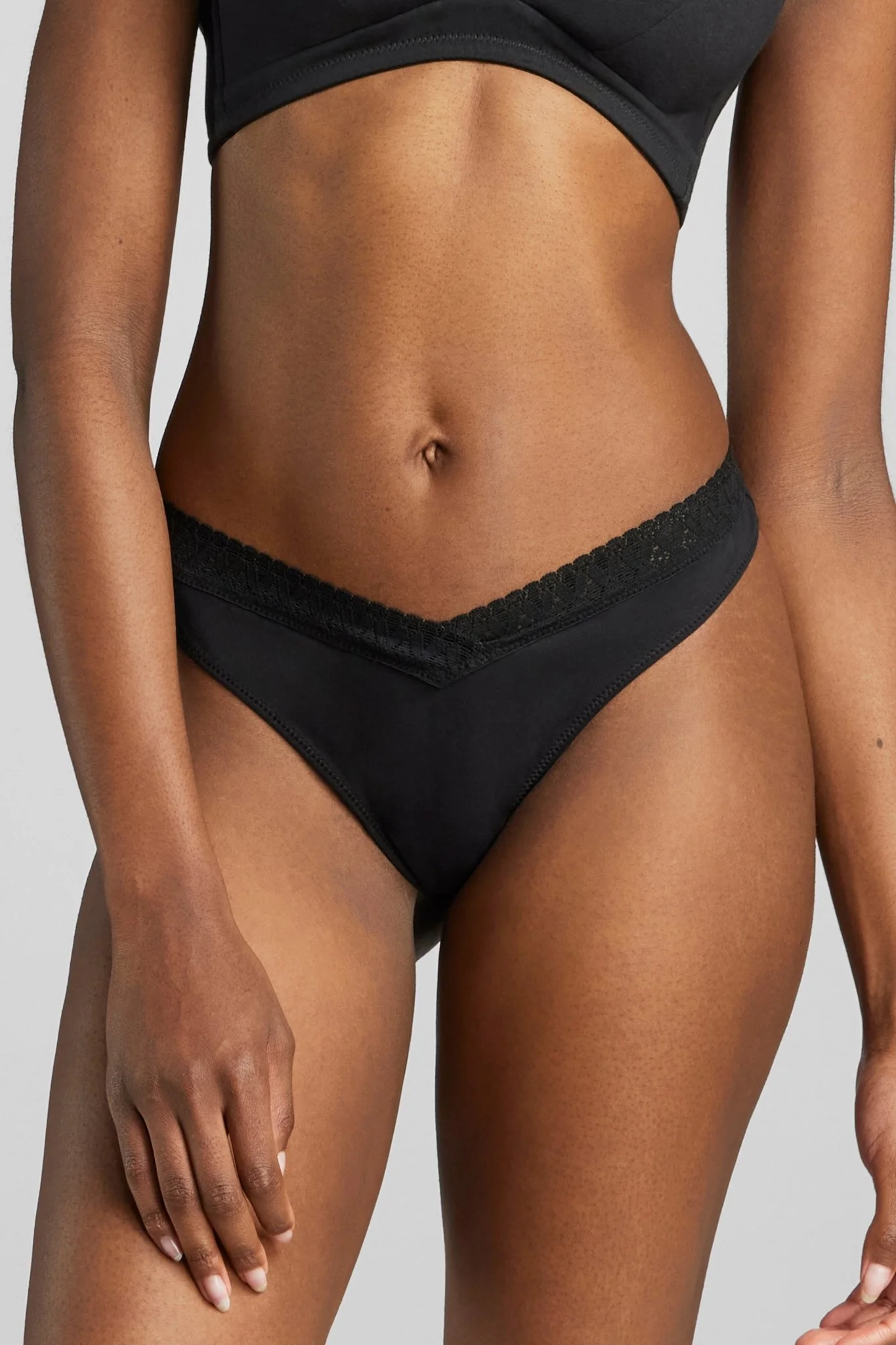 Organic Cotton Lace Thong - Image 11