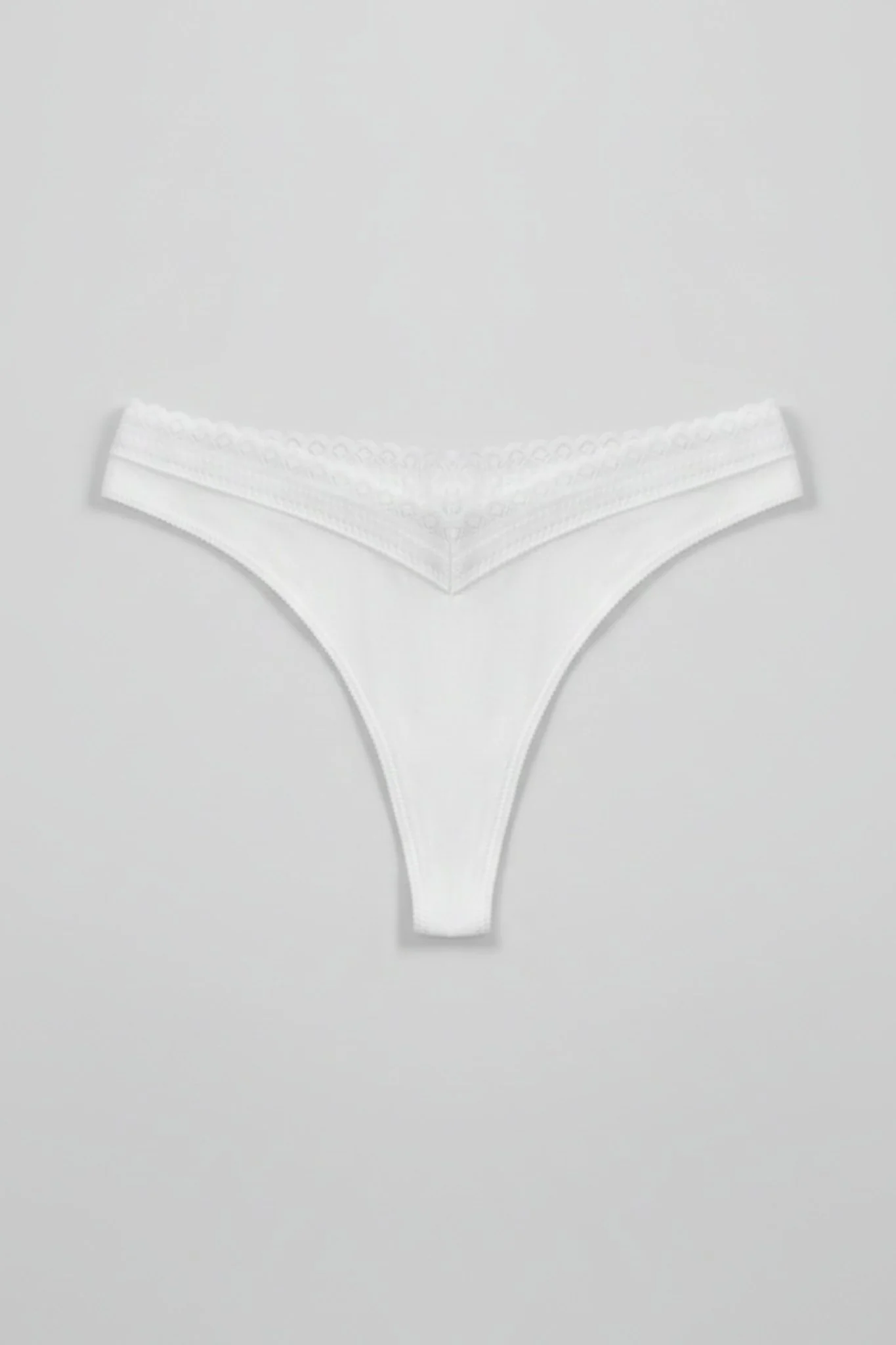 Organic Cotton Lace Thong - Image 5