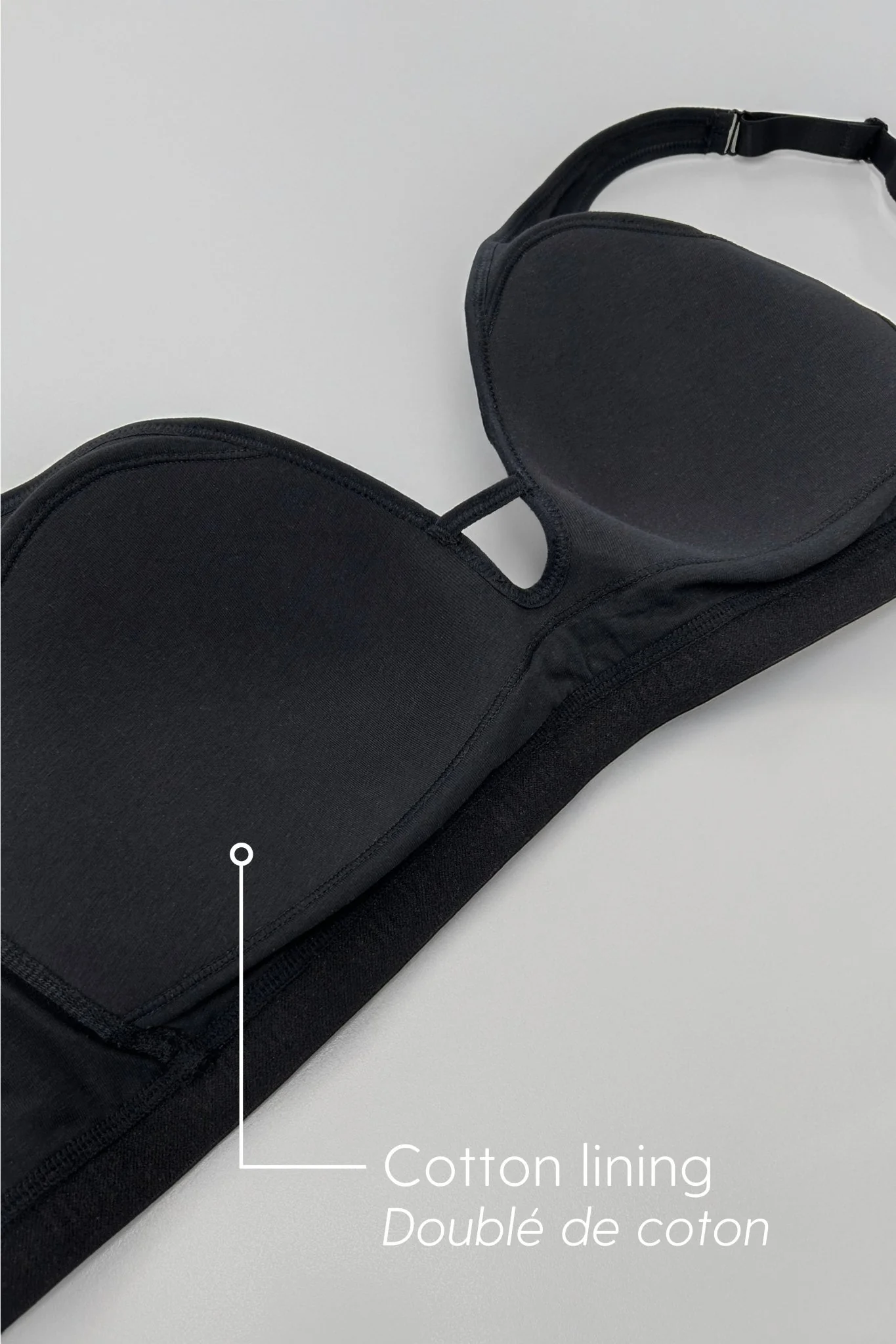 Organic Cotton Plunge Lined Foam Bra - Image 4