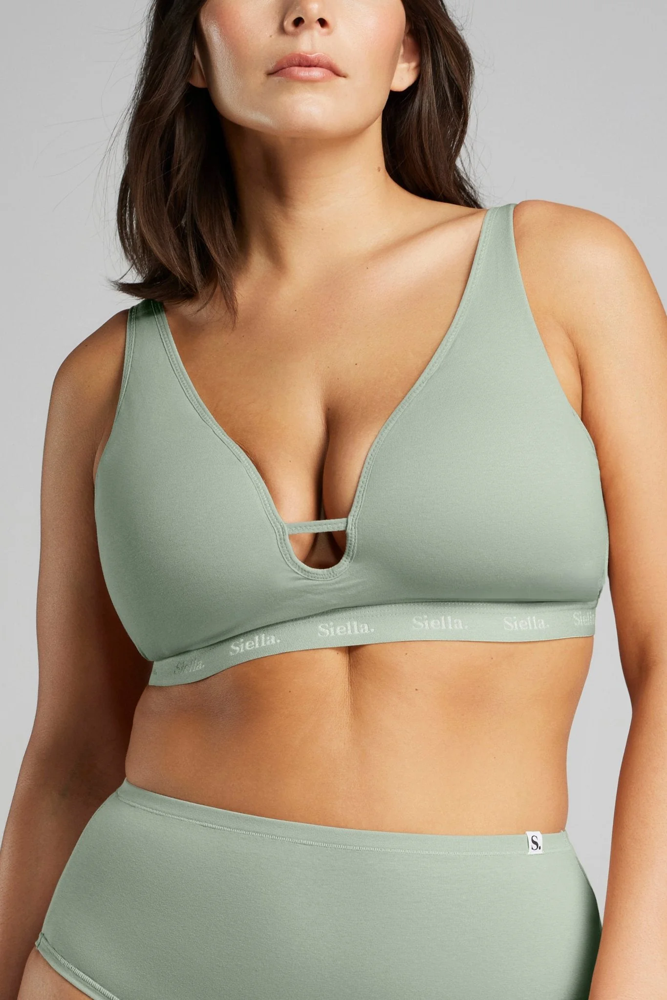 Organic Cotton Plunge Lined Foam Bra - Image 9