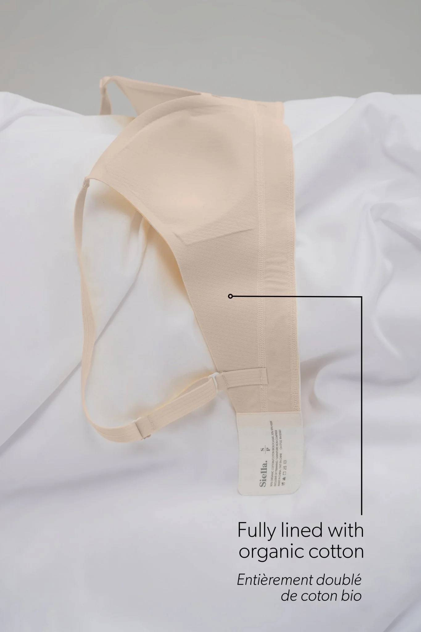 Organic Cotton Rib V-Neck Foam Bra - Image 16