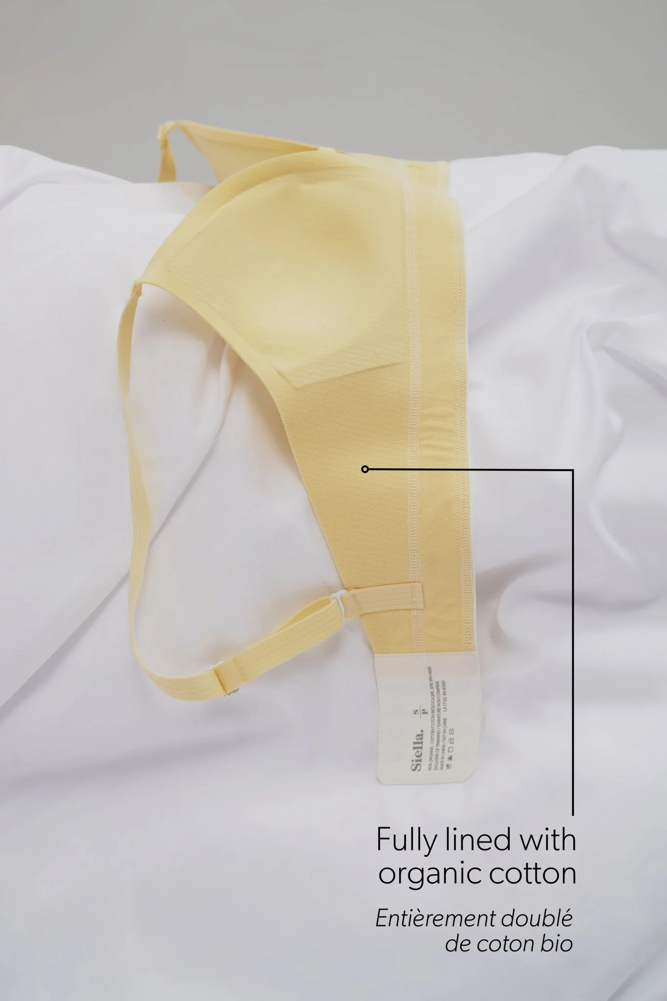 Organic Cotton Rib V-Neck Foam Bra - Image 9